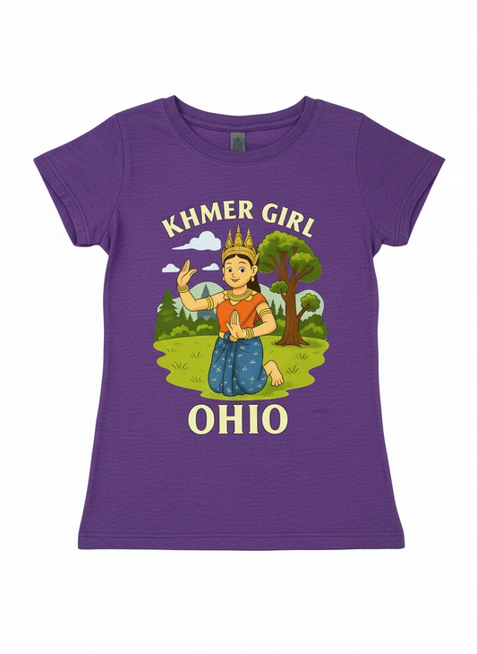 Khmer Girl Ohio Kids T-Shirt β Cambodian Culture Princess Tee