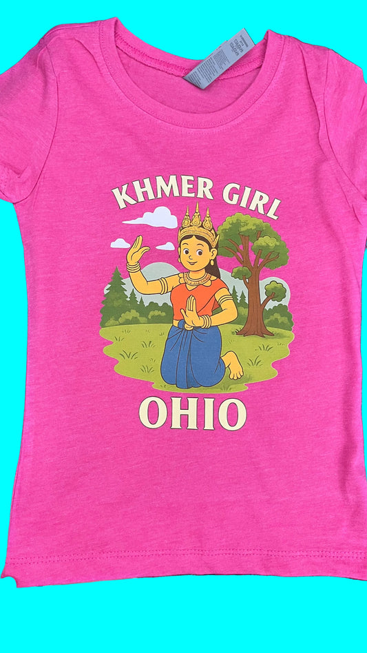 Khmer Girl Ohio Kids T-Shirt – Cambodian Culture Princess Tee