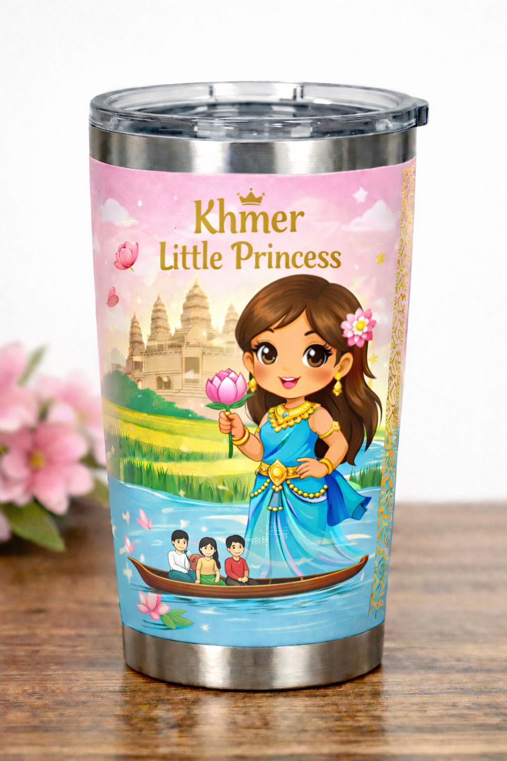 20oz Stainle – Cambodian Cultural Design