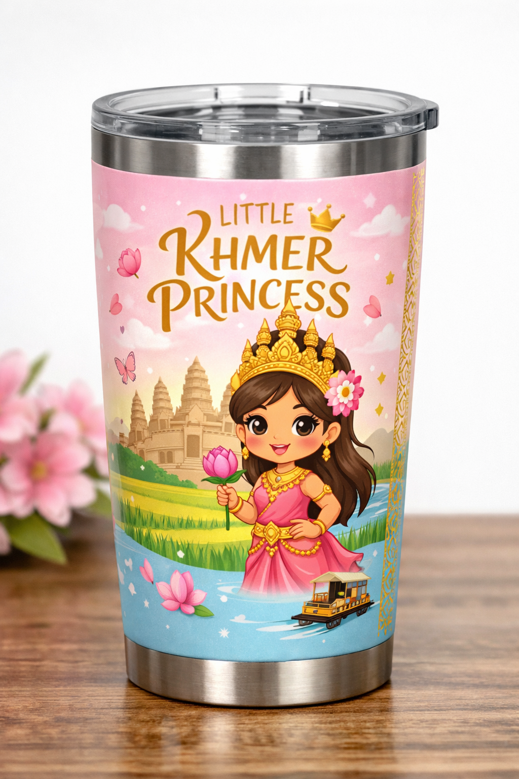 20oz Stainle – Cambodian Cultural Design