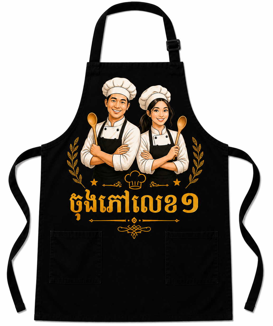 ចុងភៅលេខ១ Premium Chef Apron 👩‍🍳