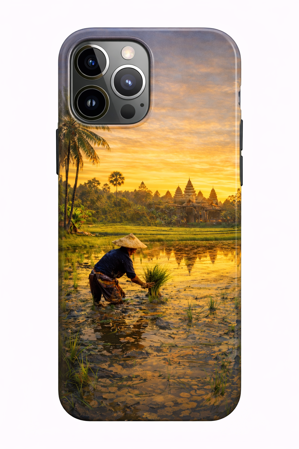Golden Apsara Khmer Phone Case – Premium Cultural Design