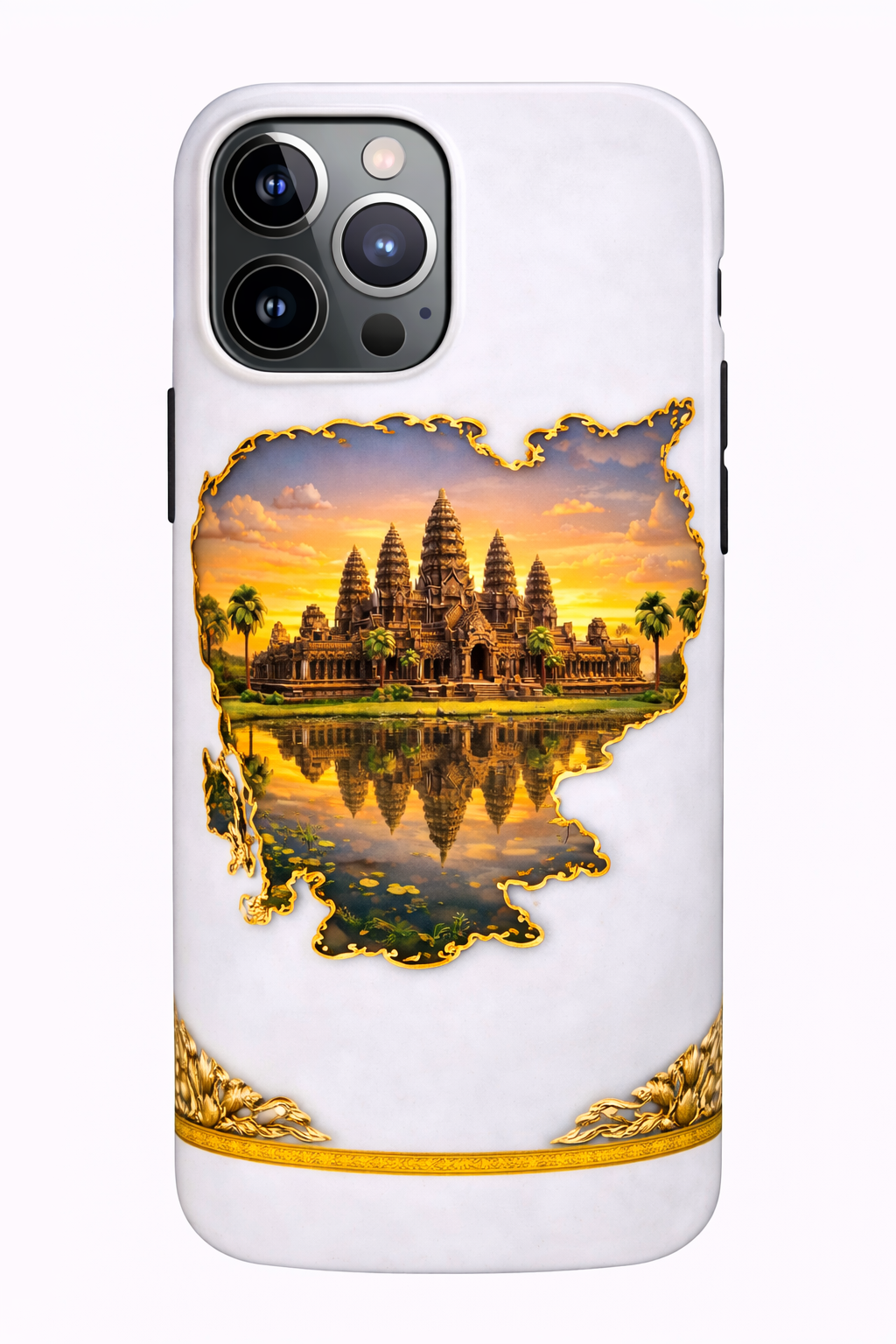 Golden Apsara Khmer Phone Case – Premium Cultural Design
